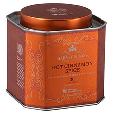 Load image into Gallery viewer, Harney & Sons Hot Cinnamon Spice Tea Tin - Black Tea with Orange & Sweet Clove - 2.67 Ounces, 30 Sachets