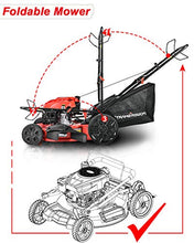 Load image into Gallery viewer, PowerSmart Lawn Mower, 22-inch & 200CC, Gas Powered Self-Propelled Lawn Mower with 4-Stroke Engine, 3-in-1 Gas Mower in Color Red/Black, 5 Adjustable Heights (1.18''-3.02'' ), DB9422SR