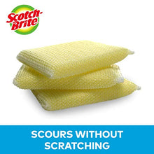 Load image into Gallery viewer, Scotch-Brite Dobie Cleaning Pads, Ideal for Washing Dishes, Cleaning Kitchen and Bathroom, Scours Without Scratching, 3 Pads