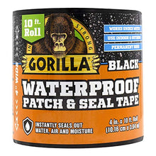 Load image into Gallery viewer, Gorilla Waterproof Patch & Seal Tape 4" x 10' Black, (Pack of 1)