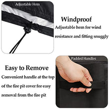 Load image into Gallery viewer, Protective Fire Pit Cover for Solo Stove Yukon Round 29 inch Heavy Duty Waterproof Cover for 27 Inch Backyard Bundle Portable Fire Pits