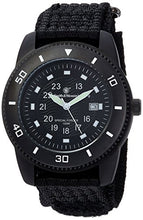 Load image into Gallery viewer, Smith & Wesson Men's Commando Watch with 3ATM/Japanese Movement/Stainless Steel Caseback/Glowing Hands/Nylon Strap, 45mm, Black