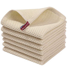 Load image into Gallery viewer, Homaxy 100% Cotton Waffle Weave Kitchen Dish Towels, Ultra Soft Absorbent Quick Drying Cleaning Towel, 13x28 Inches, 4-Pack, White