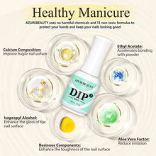 Load image into Gallery viewer, AZUREBEAUTY Dip Powder Liquid Set 15ml/0.5oz, 4+4Pcs Dipping Powder Base Top Coat, Activator, Brush Saver, Nail File Necessary Tools for Dip Powder Nail Set No Nail Lamp Needed
