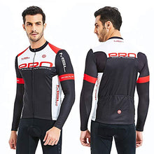 Load image into Gallery viewer, Mysenlan Men's Cycling Long Sleeve Breathable Jersey Set 3D Padded Long Pants Bike Shirt Bicycle Tights Clothing Black XL