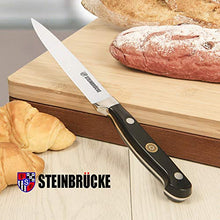 Load image into Gallery viewer, STEINBRÜCKE Utility Knife 5 inch - Kitchen Utility Knife Forged from German Stainless Steel 5Cr15Mov(HRC58), Full Tang, Razor Sharp Petty Knife with Ergonomic Handle for Home, Kitchen&Restaurant