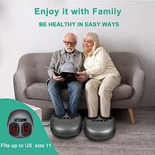 Load image into Gallery viewer, Medcursor Foot Massager Machine with Heat, Shiatsu Deep Kneading Massage, Multi-Level Settings, Air Pressure, Electric Muscle Roller Feet Massager, Fits Feet Up to Size 11