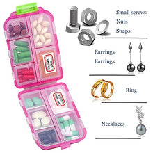 Load image into Gallery viewer, 4 Pack Pill Case Portable Small Weekly Travel Pill Organizer Portable Pocket Pill Box Dispenser for Purse Vitamin Fish Oil Compartments Container Medicine Box by M MUCHENGBAO