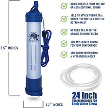 Load image into Gallery viewer, EHS Personal Filtration System to Purify Clean Water to Drink, for Camps, Backpacks, Emergencies, Traveling, Outdoors, Hydration Solutions, Family 4 Pack, Includes 24 Inch Tubing