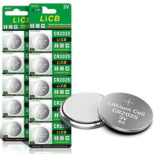 Load image into Gallery viewer, LiCB CR2025 3V Lithium Battery(10-Pack)