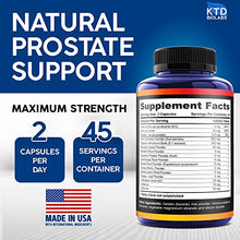 Load image into Gallery viewer, KTD BIOLABS Prostate Supplements for Men - Prostate Support Capsules - Pygeum and Saw Palmetto for Men - Maintains Healthy Urination and Bladder Control for Men - Made in USA - 90 Capsules