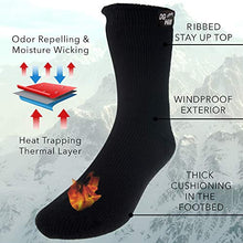 Load image into Gallery viewer, DG Hill (2pk) Mens Thick Heat Trapping Insulated Boot Thermal Socks Pack Warm Winter Crew For Cold Weather