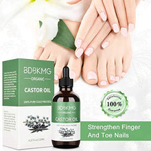 Load image into Gallery viewer, Organic Castor Oil, Castor Oil for Hair Growth Eyelashes Eyebrows, 100% Pure Cold Pressed Castor Oil for Eyelashes,Hair Growth,Beard,Body,Face, Skin Care,Healthy Nail,FREE Mascara Brush & Tube (4oz)