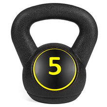 Load image into Gallery viewer, Best Choice Products 3-Piece HDPE Kettlebell Exercise Fitness Weight Set w/Base Rack, 5lb, 10lb, 15lb Weights