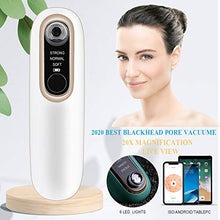 Load image into Gallery viewer, Blackhead Remover Pore Vacuum with Camera – DoVis Electric Visible Blackhead Vacume Remover Rechargeable Face Acne Comedo Pore Cleaner Extractor Blackhead Suction Tool Device for Women Men, White