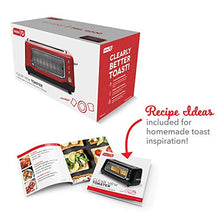 Load image into Gallery viewer, Dash Clear View Toaster: Extra Wide Slot Toaster with See Through Window - Defrost, Reheat + Auto Shut Off Feature for Bagels, Specialty Breads & other Baked Goods - Red