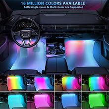 Load image into Gallery viewer, DR.CAR Interior Car Lights, RGBIC Car LED Lights with APP & Remote Control, 16 Million Colors, Music Sync, Timing Function, Two-Lines Design 72 LED Lights for Car, DC 12V