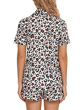 Load image into Gallery viewer, Anjue Women Pajamas Set Short Sleeve Sleepwear Womens Button Down Nightwear PJ Set with Pockets S-XXL