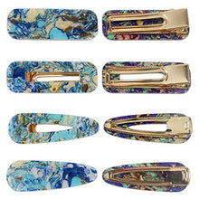 Load image into Gallery viewer, 12 Pcs Hair Clips Pearl Hair Barrettes for Woman Fashion Geometric Acrylic Resin Alligator Hair Pins Large Bows/Clips/Ties for Valentines Day Gifts Bling Headwear Barrette Styling Tools Accessories