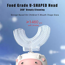 Load image into Gallery viewer, Kids Electric Toothbrush, U Shaped Ultrasonic Automatic Toothbrush with Replacement Soft Bristles Heads ,Two Modes Oral Cleaning Toothbrush Rechargeable ,IPX7 Waterproof(2-14 Year Old)