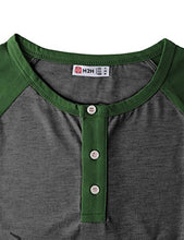 Load image into Gallery viewer, H2H Mens Casual Slim Fit Raglan Baseball Three-Quarter Sleeve Henley T-Shirts Sky US L/Asia XL (CMTTS0229)