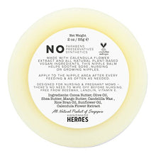 Load image into Gallery viewer, 100% Natural & Vegan Nipple Balm with Calendula Extract, Nipple Cream for Cracked Nipples and Growing Breast Feeding Nipples, 2oz