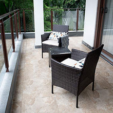 Load image into Gallery viewer, Devoko Patio Porch Furniture Sets 3 Pieces PE Rattan Wicker Chairs with Table Outdoor Garden Furniture Sets (Brown/Beige)