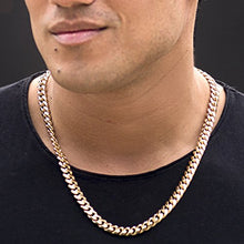 Load image into Gallery viewer, Lifetime Jewelry 9mm Cuban Link Chain Necklace for Men & Women 24k Gold Plated, 24 Inches