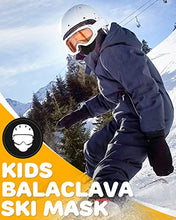 Load image into Gallery viewer, Breathable Kids Balaclava Ski Mask Boys Girls-Unique Design-Movable Face Part Black