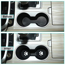 Load image into Gallery viewer, Boao 4 Packs Car Coasters 2.75 Inch Paw Car Cup Holder Silicone Anti Slip Dog Paw Coaster Mat Accessories for Most Cars, Trucks, RVs and More (Black)