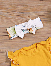 Load image into Gallery viewer, Baby Girls Clothes Long Sleeve Ruffle T-Shirt + Floral Pants + Headband + Hat 4Pcs Outfit Sets 0-3 Months