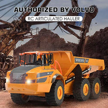 Load image into Gallery viewer, Volvo RC Truck Dump Truck RC Articulated Hauler with Rechargeable Battery 120 Min Play Time RC Toy Construction Truck for All Adults & Kids
