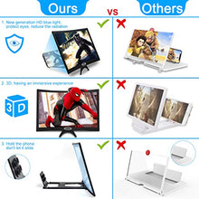 Load image into Gallery viewer, 12'' Curved Screen Magnifier Cell Phone 3D HD Anti-Blue Light Amplifier Projector Screen Enlarger for Movies, Videos, and Gaming, Foldable Phone Stand Compatible with iPhone and Android All Cellphones