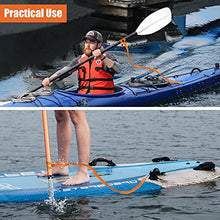 Load image into Gallery viewer, 6 Pieces Kayak Paddle Leash Stretchable Paddle Rope Nylon Adjustable Kayak Coiled Rod Leash Lanyard Kayak Traction Rope for Kayak Canoe SUP Paddles Surfboard Fishing Poles Rods Accessories (Orange)