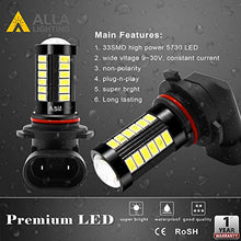 Load image into Gallery viewer, Alla Lighting 9145 H10 LED Fog Light Bulbs, 6000K Xenon White 2800 Lumens Xtreme Super Bright PY20D 9140 9045 9155 9040 5730 33-SMD 12V Replacement
