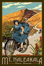 Load image into Gallery viewer, Mount Haleakala, Hawaii - Bicycle (9x12 Art Print, Wall Decor Travel Poster)