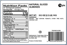 Load image into Gallery viewer, Yupik Nuts Natural Raw Sliced Almonds, 2.2 lbs