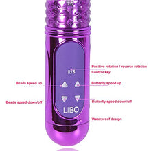 Load image into Gallery viewer, Telescopic Waterproof USB Cable Rechargeable Handheld Massager V4678 Bead Dual Motor Silent Rotating Easy to Carry Vi