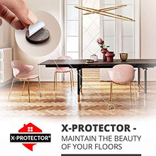 Load image into Gallery viewer, Felt Furniture Pads X-PROTECTOR - 48 Premium Felt Pads Floor Protector Brown - Chair Felts Pads for Furniture Feet Wood Floors - Best Furniture Pads for Hardwood Floors - Protect Your Wood Floors!
