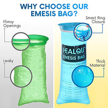 Load image into Gallery viewer, Hospital Vomit Bags - Car Throw Up Bag - for Airsick Travel & Motion Sickness - Leak Resistant Medical Grade Puke Bag - Disposable Barf Bags Throw Up, Nausea, 1000ml (36 Pack)