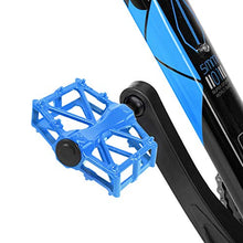 Load image into Gallery viewer, Bike pedals - Mountain Bike Pedals - Aluminum CNC Bearing Bicycle Pedals - Road Bike Pedals with 16 Anti-skid Pins - Lightweight Platform Pedals - 9/16" Spindle Bike Pedal for BMX/MTB Bike Blue