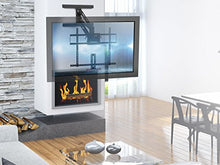 Load image into Gallery viewer, Monoprice Above Fireplace Pull-Down Full-Motion Articulating TV Wall Mount Bracket For TVs 55in to 100in, Max Weight 154lbs, VESA Patterns Up to 800x600, Rotating, Height Adjustable