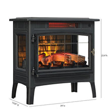 Load image into Gallery viewer, Duraflame 3D Infrared Electric Fireplace Stove with Remote Control - Portable Indoor Space Heater - DFI-5010 (Black)