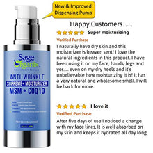 Load image into Gallery viewer, Sage Organix Anti Aging Supreme Moisturizer Cream + Vit C, CoQ10, MSM, HA & Glycolic, Organic Natural Collagen Boosting Firming Hydrating Face & Body Cream, A Day/Night Anti Wrinkle Cream