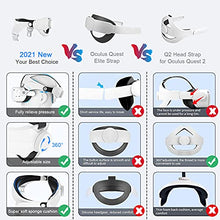 Load image into Gallery viewer, Head Strap for Oculus Quest 2, Halo Strap & Silicone Face Cover Set - Adjustable Replacement for Elite Strap - Accessories for VR - Reduce Face Pressure Comfortable Soft Touch (White)