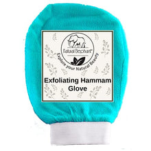 Load image into Gallery viewer, Natural Elephant Exfoliating Hammam Glove (Teal Waves)
