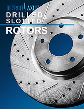 Load image into Gallery viewer, Detroit Axle - 296mm Front And 292mm Rear Drilled & Slotted Brake Rotors + Ceramic Brake Pads Replacement for Buick Regal Chevy Malibu - 10pc Set