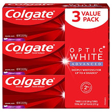 Load image into Gallery viewer, Colgate Optic White Advanced Teeth Whitening Toothpaste, Vibrant Clean - 3.2 Ounce (3 Pack)