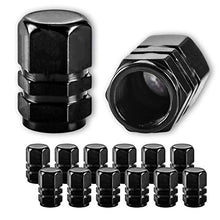 Load image into Gallery viewer, JUSTTOP Car Tire Valve Stem Caps, 12pcs Air Caps Cover, Universal for Cars, SUVs, Bike, Trucks and Motorcycles-Black