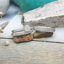 Load image into Gallery viewer, Dazzlingrock Collection 0.48 Carat (ctw) Round White Diamond Men's and Women's Engagement Ring Trio Bridal Set, Sterling Silver